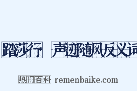 踏莎行·声迹随风反义词是什么意思的图片